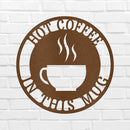 Custom Metal Wall Art - Personalized Coffee Bar Monogram Sign