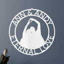 Custom Metal Wall Art - Personalized Couple Family Last Name Sign