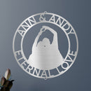 Custom Metal Wall Art - Personalized Couple Family Last Name Sign