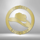 Custom Metal Wall Art - Personalized Western Cowboy Monogram Sign