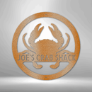 Custom Metal Wall Art - Personalized Coastal Crab Monogram Sign