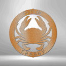Custom Metal Wall Art - Personalized Crab Sign