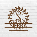 Custom Metal Wall Art - Personalized Family Crest Monogram Sign
