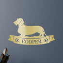 Custom Metal Wall Art - Personalized Dachshund Name Sign