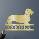 Custom Metal Wall Art - Personalized Dachshund Name Sign