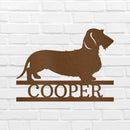 Custom Metal Wall Art - Personalized Dachshund Name Sign