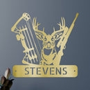 Custom Metal Wall Art - Personalized Buck Monogram Sign