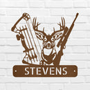 Custom Metal Wall Art - Personalized Buck Monogram Sign