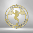 Custom Metal Wall Art - Personalized Dragon Sign