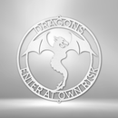 Custom Metal Wall Art - Personalized Dragon Sign
