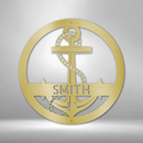 Custom Metal Wall Art - Personalized Nautical Anchor Sign