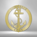Custom Metal Wall Art - Personalized Nautical Anchor Sign