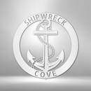Custom Metal Wall Art - Personalized Nautical Anchor Sign