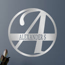 Custom Metal Wall Art - Personalized Split Letter Monogram Sign