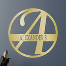 Custom Metal Wall Art - Personalized Split Letter Monogram Sign