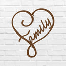 Metal Wall Art - Family Heart Sign