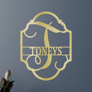 Custom Metal Wall Art - Personalized Split Letter Monogram Sign