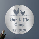 Custom Metal Wall Art - Personalized Chicken Coop Name Sign