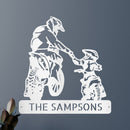 Custom Metal Wall Art - Personalized Father Son Motocross Sign