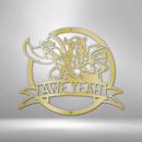 Custom Metal Wall Art - Personalized Viking Warrior Sign
