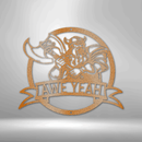 Custom Metal Wall Art - Personalized Viking Warrior Sign