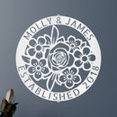 Custom Metal Wall Art - Personalized Floral Name Sign
