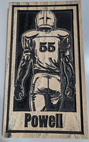 Personalized football player plalque
