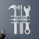 Custom Metal Wall Art - Personalized Mechanic Garage Workshop Sign