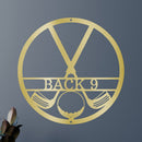 Custom Metal Wall Art - Personalized Golf Club Monogram Sign