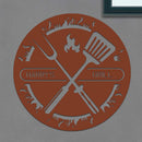 Personalized Grill Sign in Circle