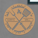Personalized Grill Sign in Circle