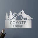 Custom Metal Wall Art - Personalized Coyote Sign