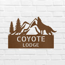 Custom Metal Wall Art - Personalized Coyote Sign