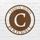 Custom Metal Wall Art - Personalized Initial Family Monogram Sign