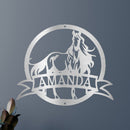 Custom Metal Wall Art - Personalized Horse Monogram Sign