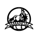 Custom Metal Wall Art - Personalized Horse Monogram Sign