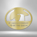 Custom Metal Wall Art - Personalized Cowgirl Sign