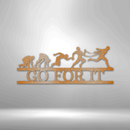 Custom Metal Wall Art - Personalized Running Sports Name Plaque