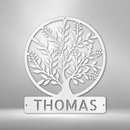 Custom Metal Wall Art - Personalized Tree of Life Name Monogram Sign