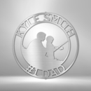 Custom Metal Wall Art - Personalized Dad Fishing Sign