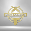 Custom Metal Wall Art - Personalized Saloon Name Monogram Sign