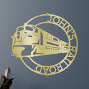 Custom Metal Wall Art - Personalized Modern Train Sign