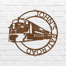 Custom Metal Wall Art - Personalized Modern Train Sign