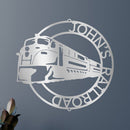 Custom Metal Wall Art - Personalized Modern Train Sign