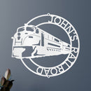 Custom Metal Wall Art - Personalized Modern Train Sign