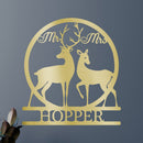 Custom Metal Wall Art - Personalized Mr and Mrs Sign