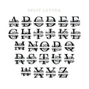 Custom Metal Wall Art - Family Split Letter Monogram Sign