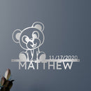 Custom Metal Wall Art - Personalized Teddy Bear Name Sign