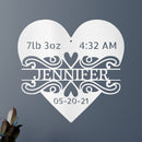 Custom Metal Wall Art - Personalized Newborn Name Sign