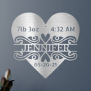 Custom Metal Wall Art - Personalized Newborn Name Sign